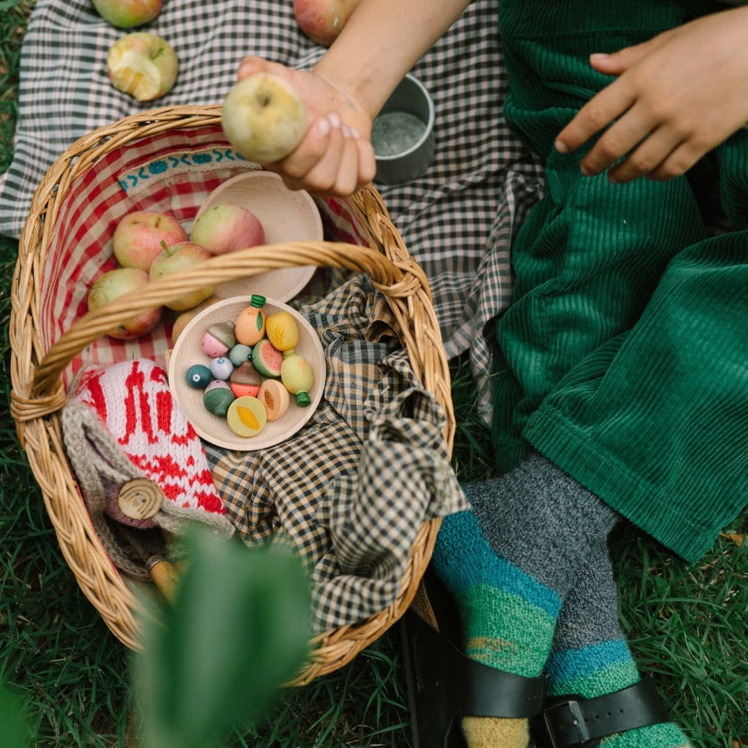 Grapat houten fruit loose parts