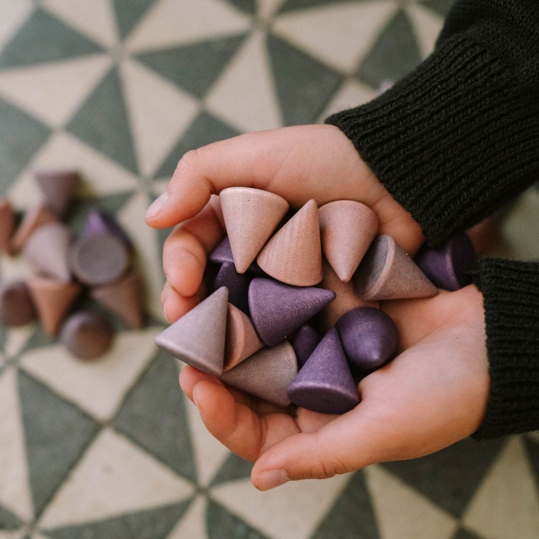 Grapat mandala set - houten punten