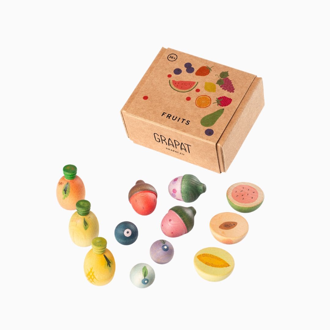 Grapat houten fruit loose parts
