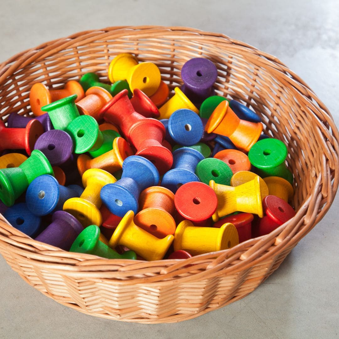 Grapat loose parts houten spoelen 36-delig 