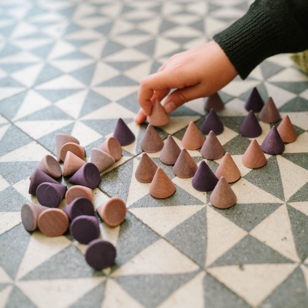 Grapat mandala set - houten punten