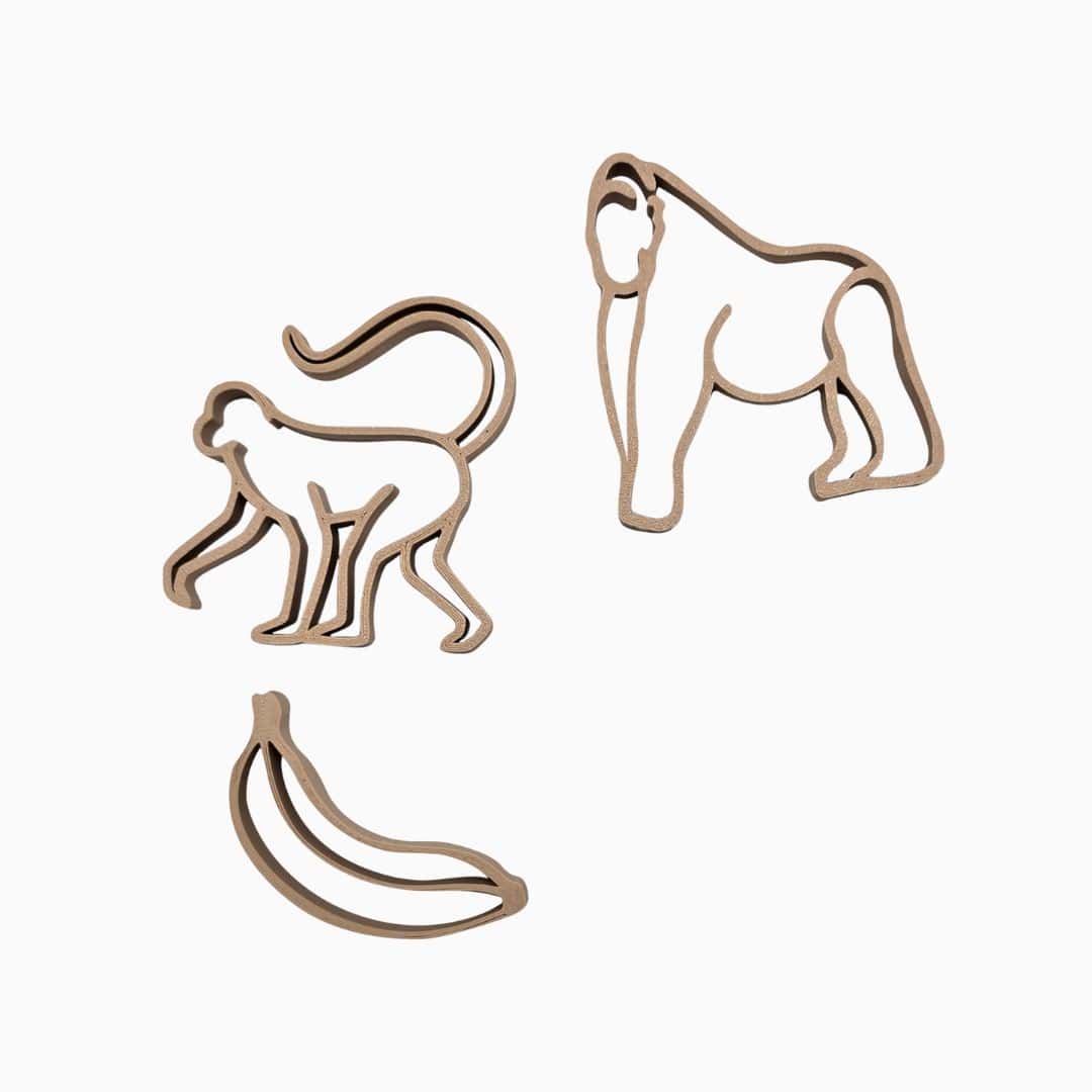 Grennn kinetisch zand vormpjes apen