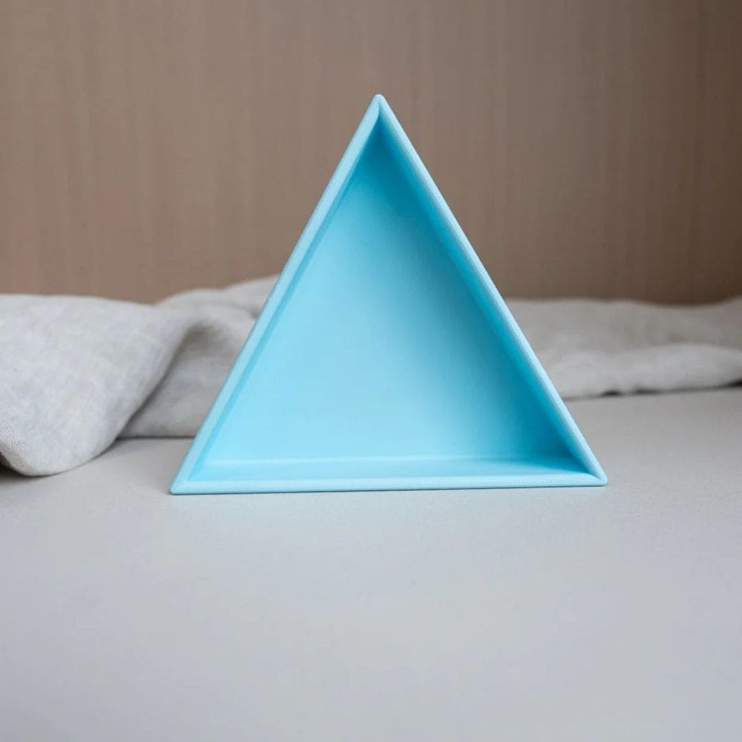 Grennn mandigo inlegdriehoek in de pastelkleur lichtblauw