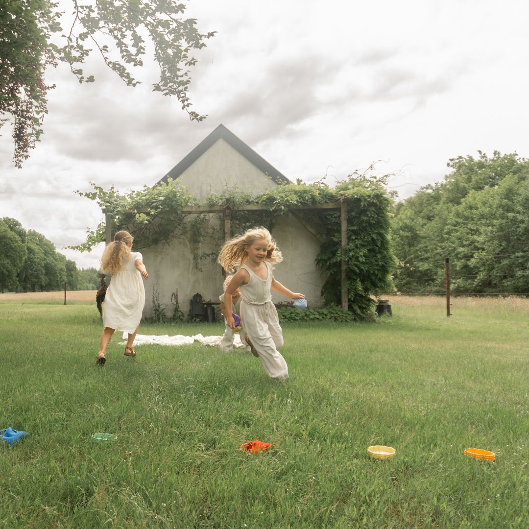 Grennn x Little Botanic Label pastel waves speelset basis met speelbakjes en pittenzakjes