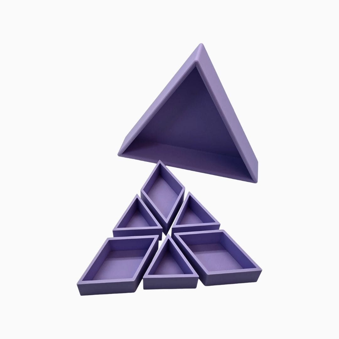 Grennn mandigo inlegdriehoek speelbak in de pastelkleur lichtpaars