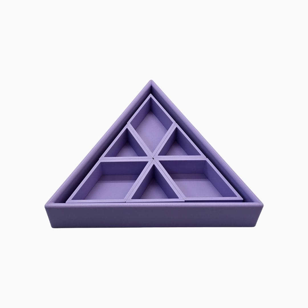 Grennn mandigo inlegdriehoek speelbak in de pastelkleur lichtpaars