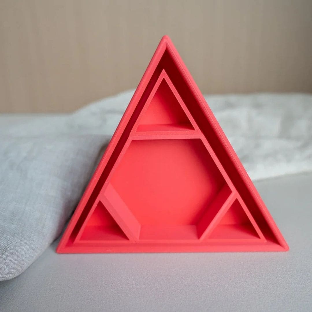 Grennn speelbak mandigo inlegdriehoek in de pastelkleur lichtrood