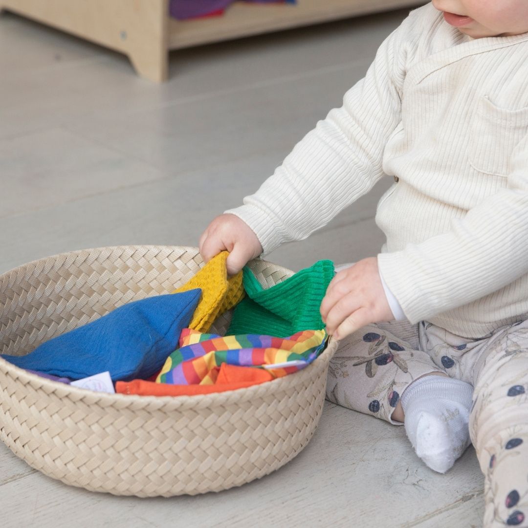 Grennn X Little Botanic Label pittenzakjes regenboog met waves set 