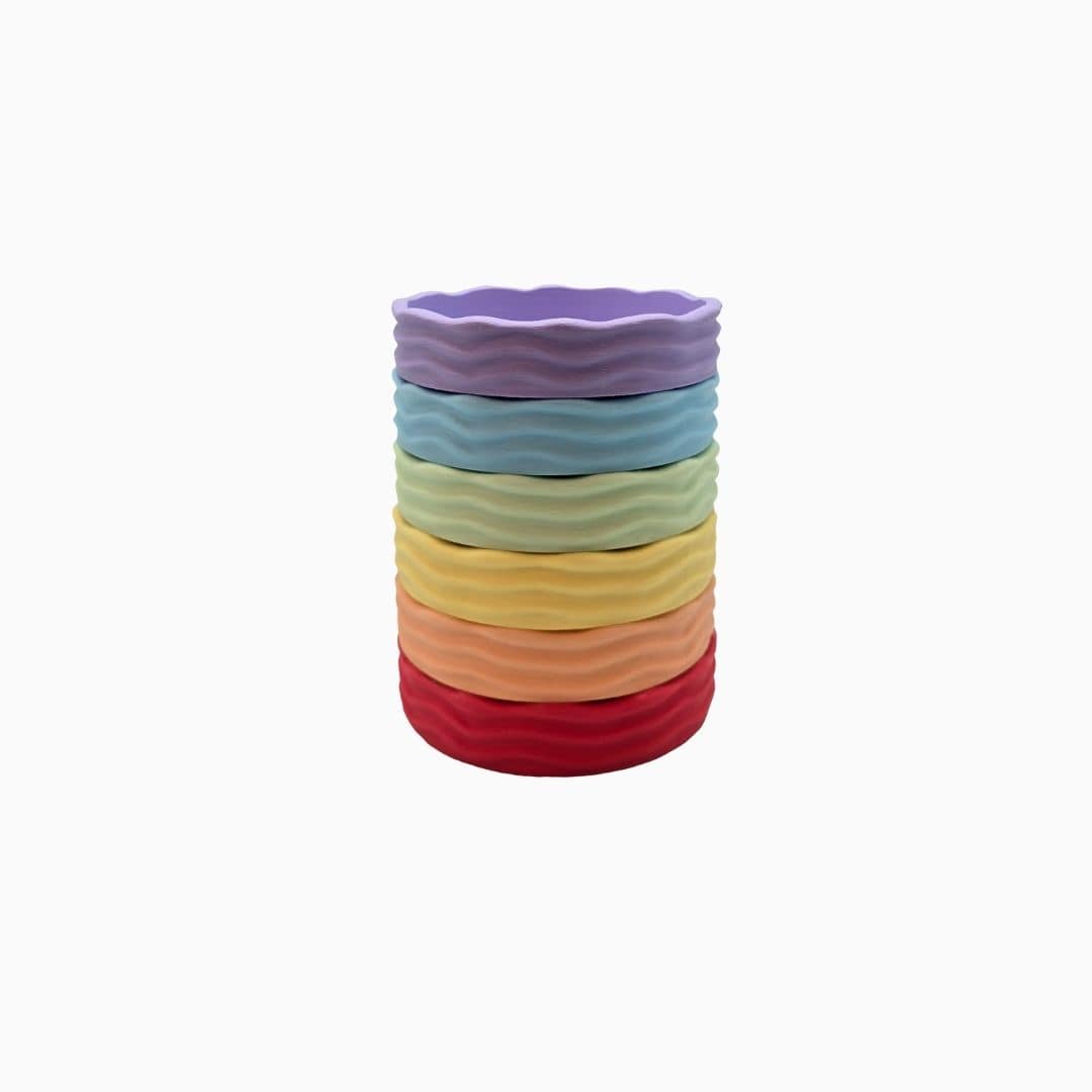 Grennn X Little Botanic Label wave pastelbakjes set