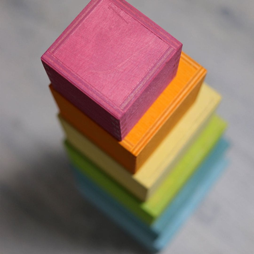 GRIMM's grote houten boxen in pastel kleuren