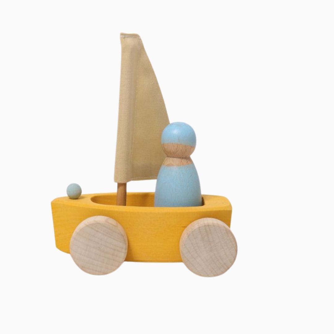 GRIMMS houten land zeilboten set