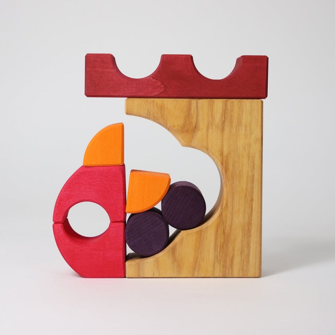 grimms houten blokken puzzel auto