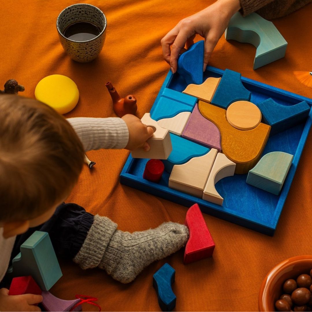 Grimms houten blokken set wave