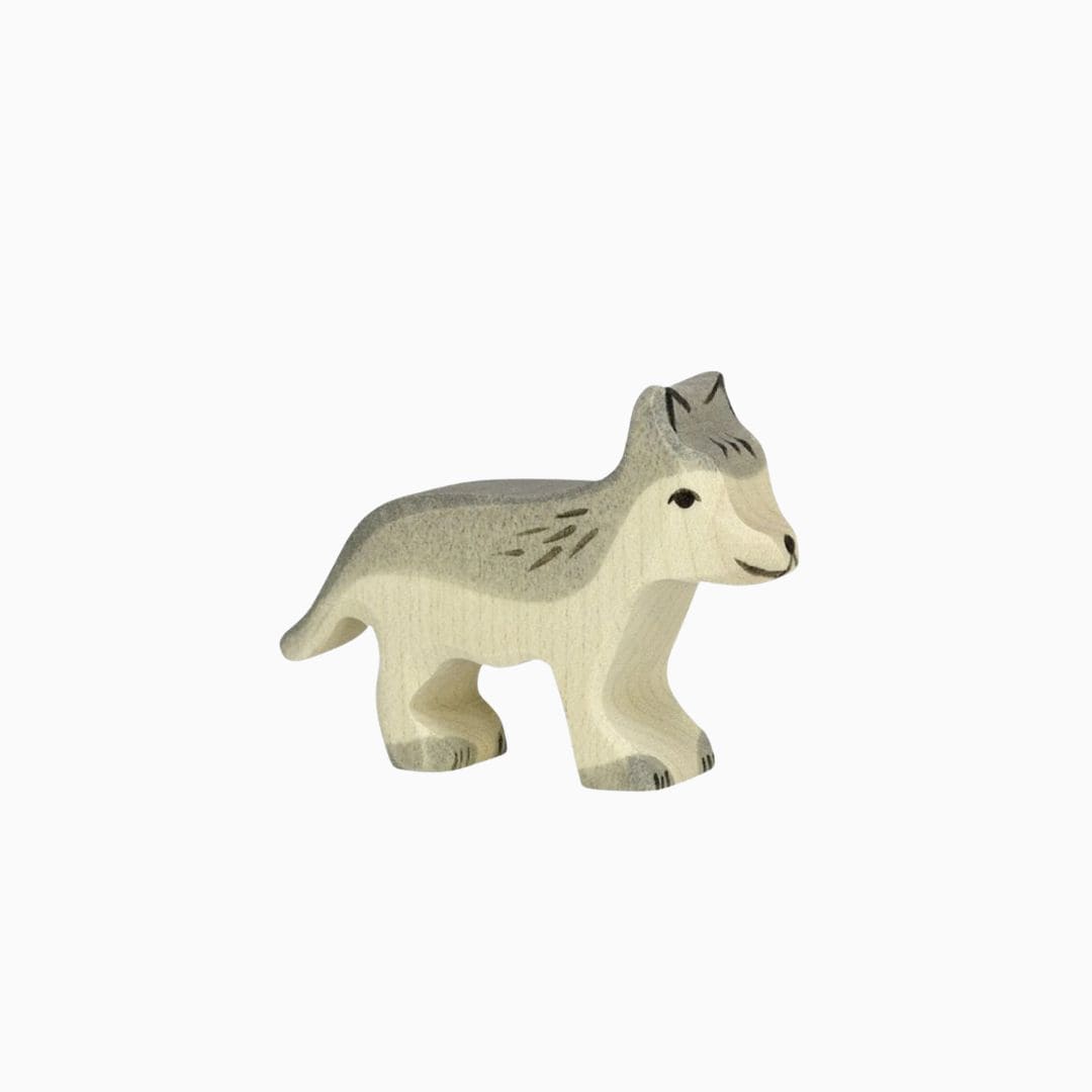 Holztiger baby wolf van hout