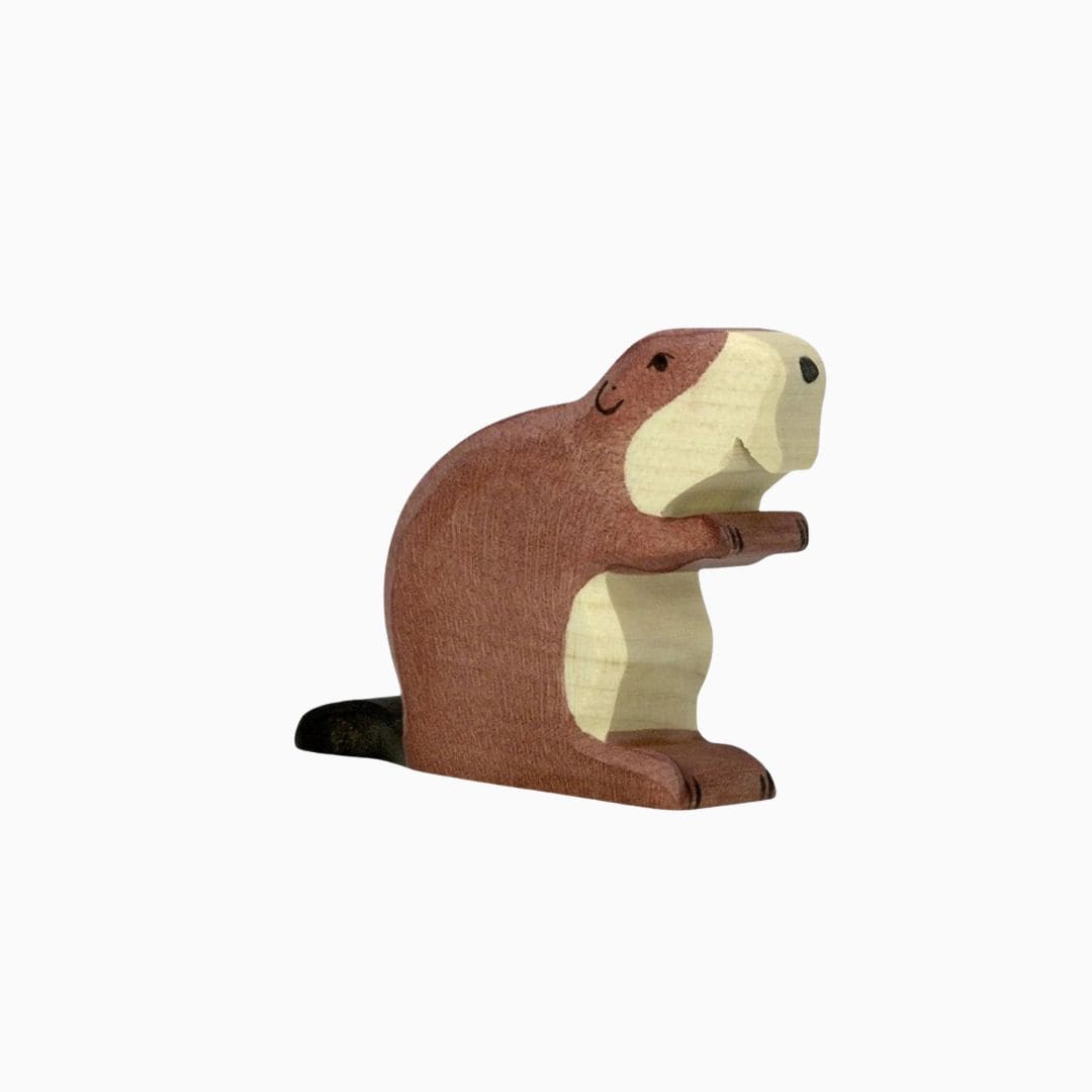 Holztiger houten speelfiguur bever