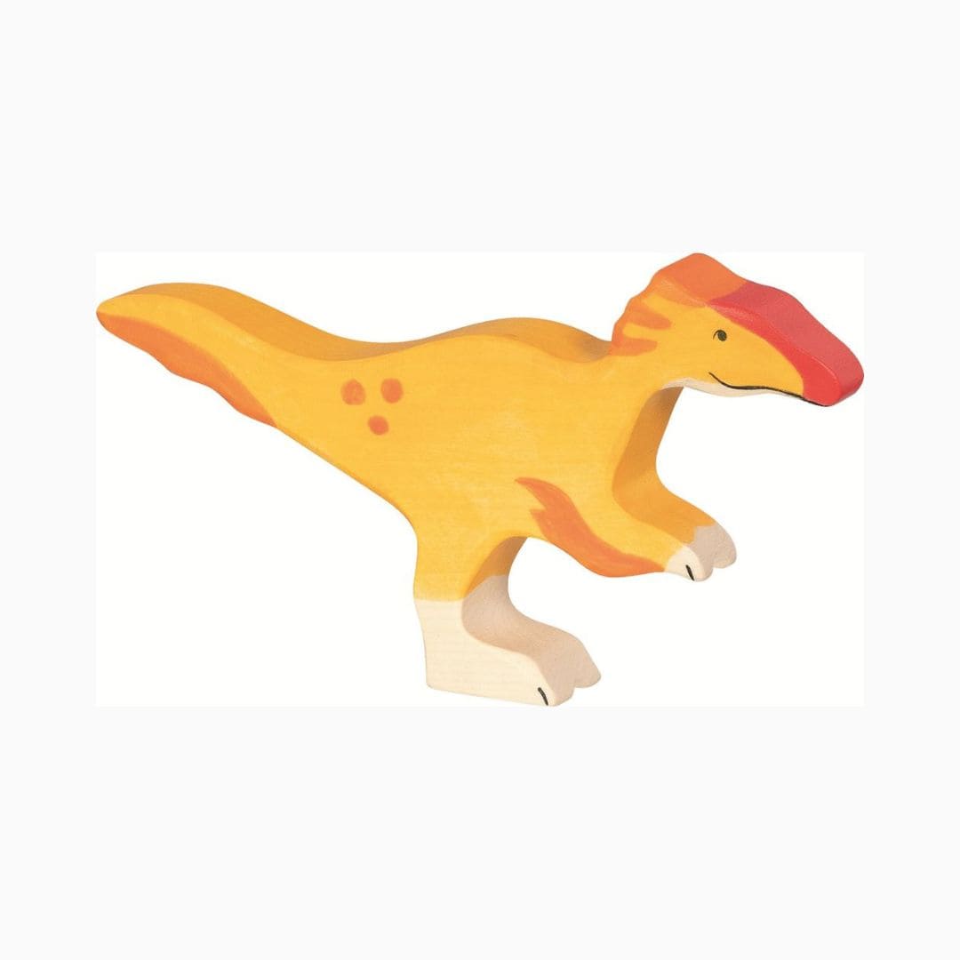 Holztiger dinosaurus utahraptor van hout