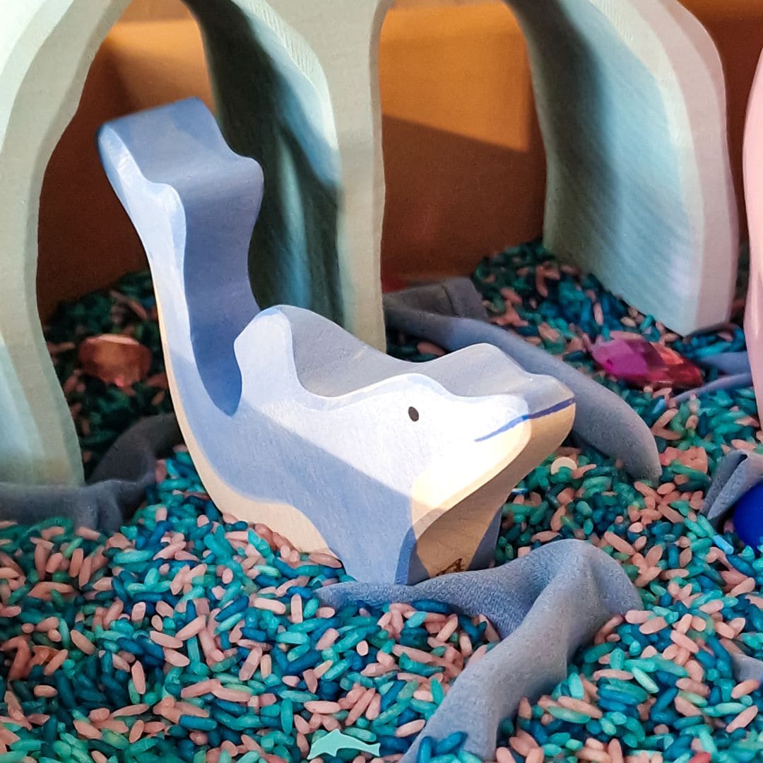 Holztiger houten dolfijn klein 