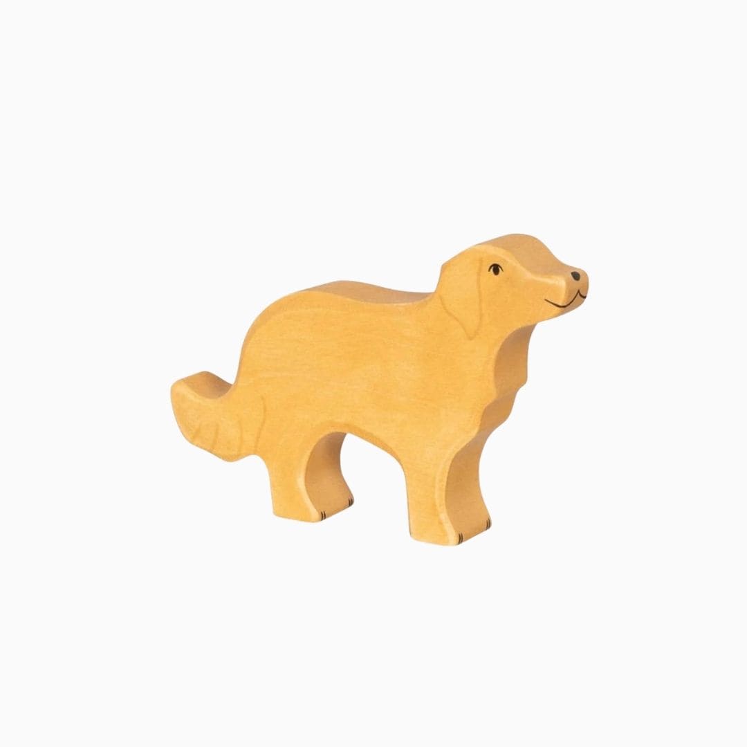 Holztiger houten hond golden retriever