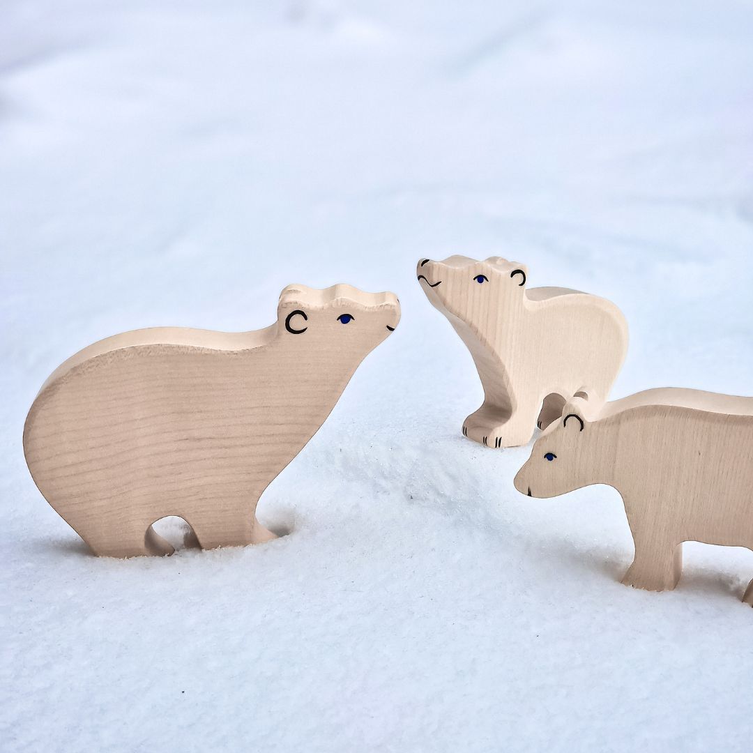 Houten ijsberen van Holztiger