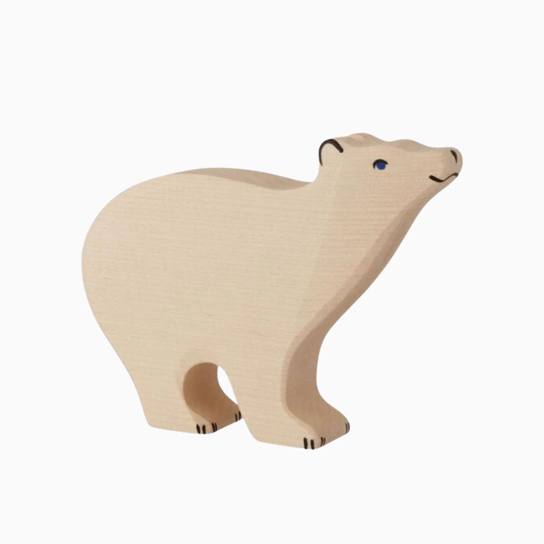 Holztiger houten speelfiguur ijsbeer
