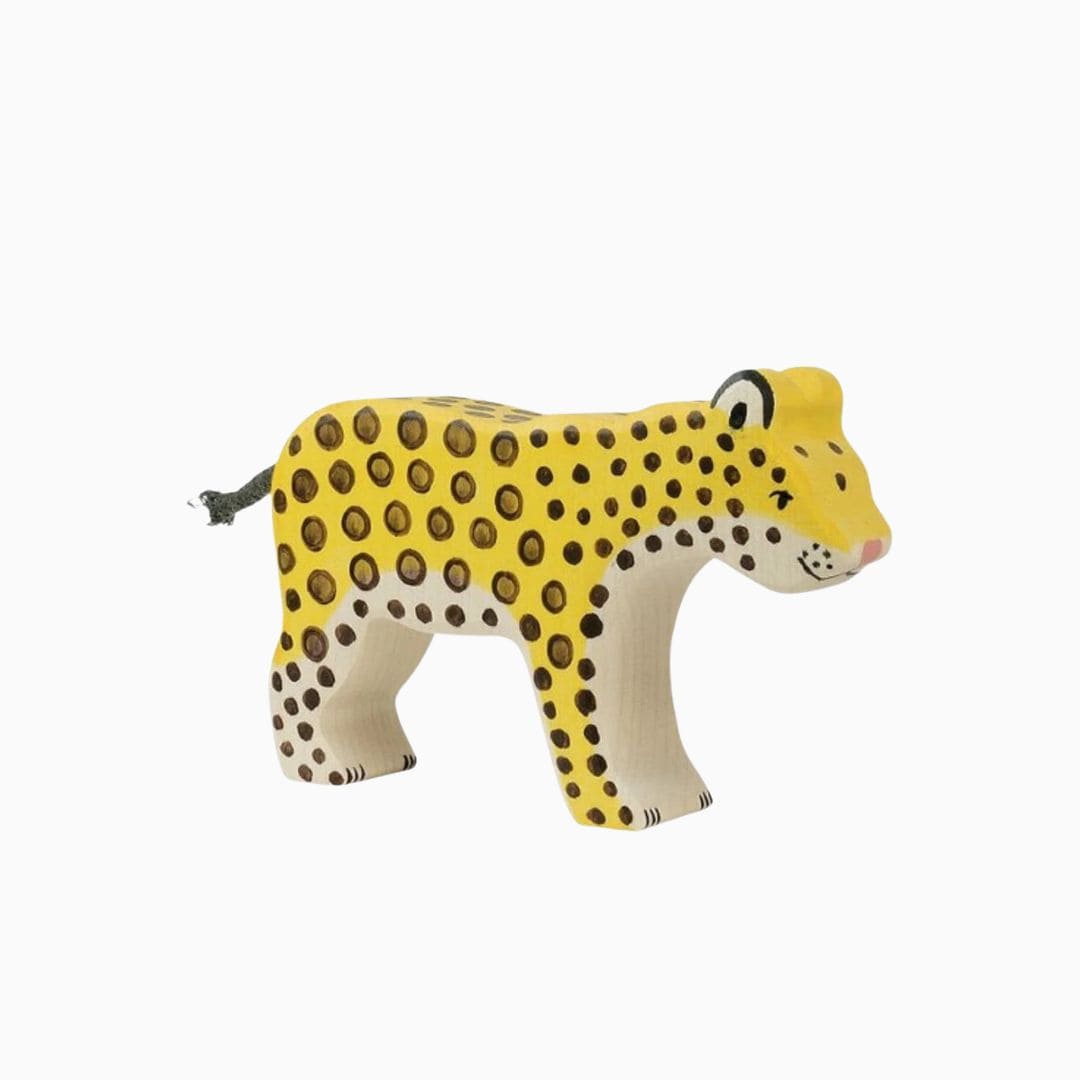 Holztiger speelfiguur luipaard van hout