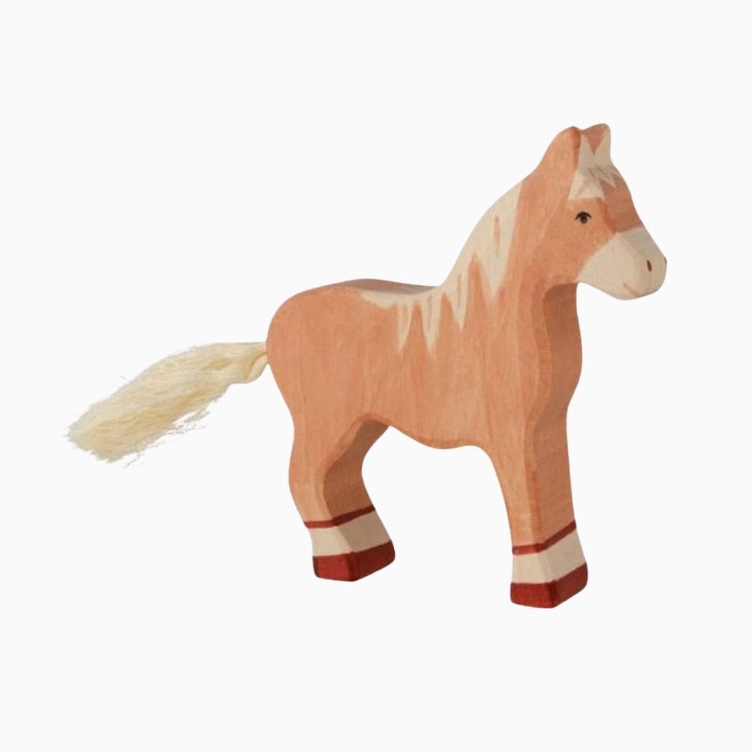 Holztiger houten speelfiguur paard