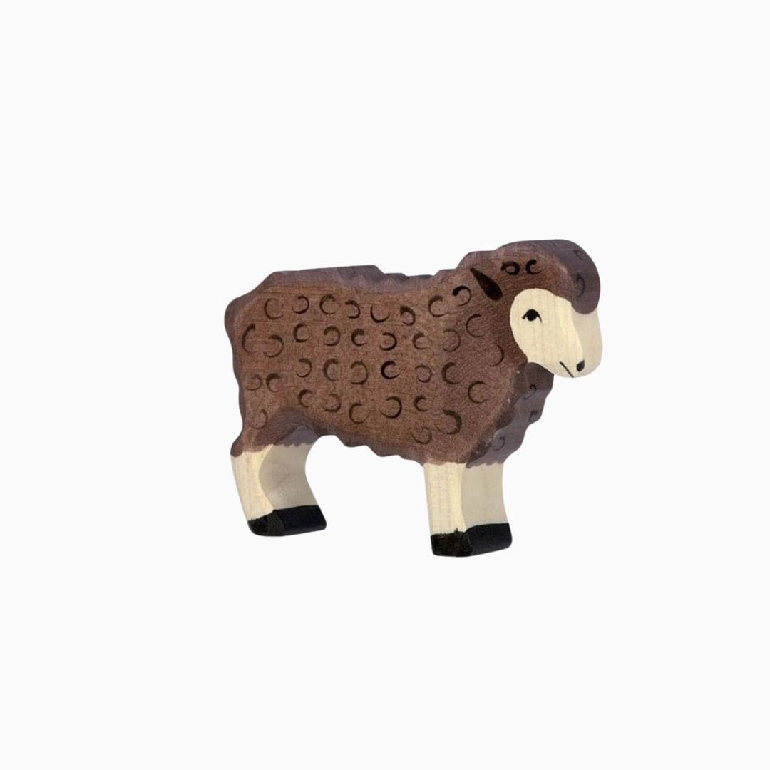 Holztiger bruin schaap van hout