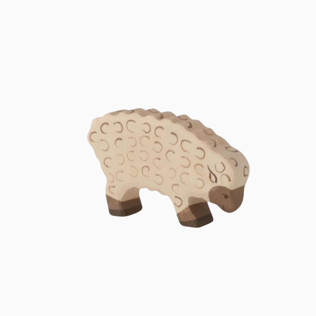 Holztiger etend schaap van hout