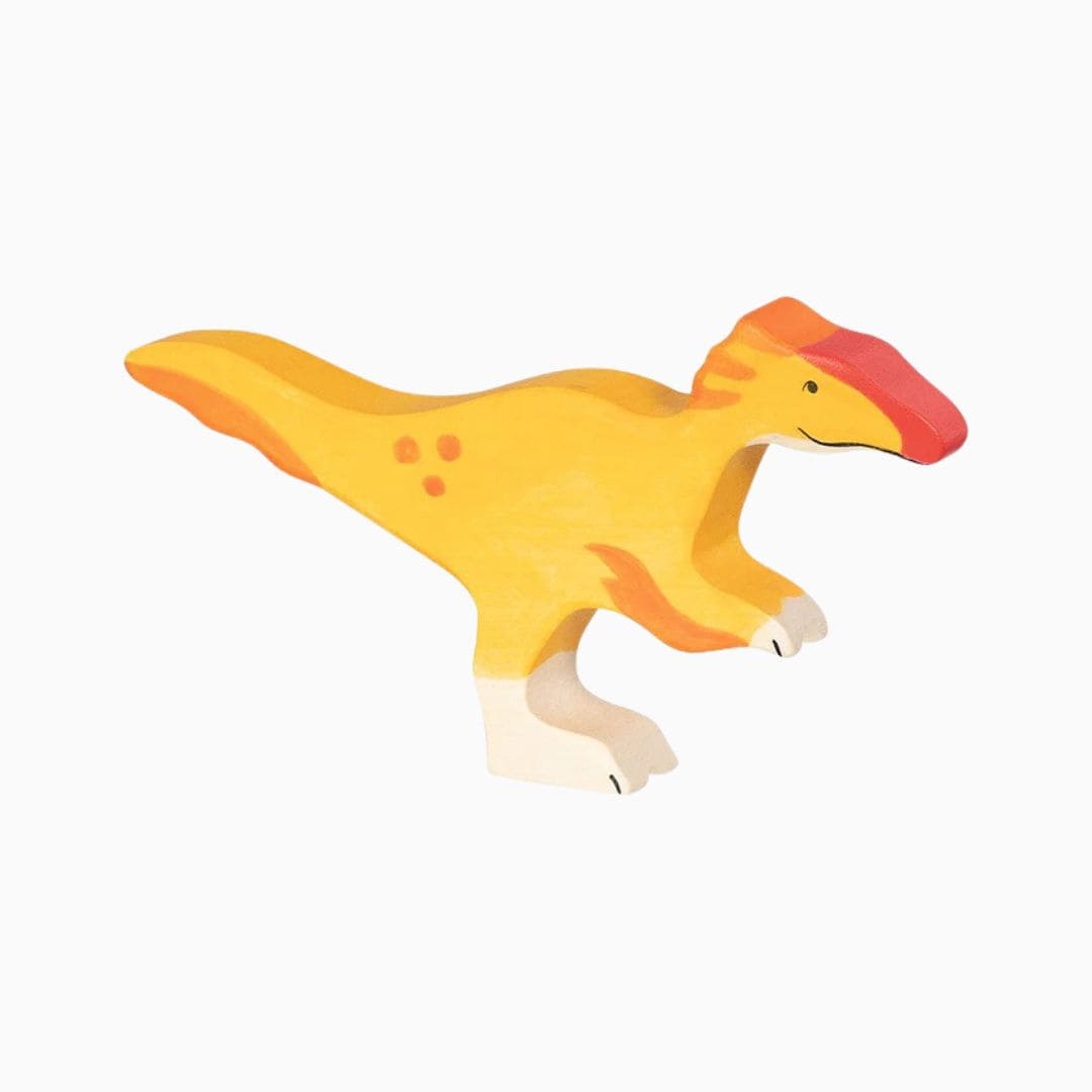 Holztiger dinosaurus utahraptor van hout