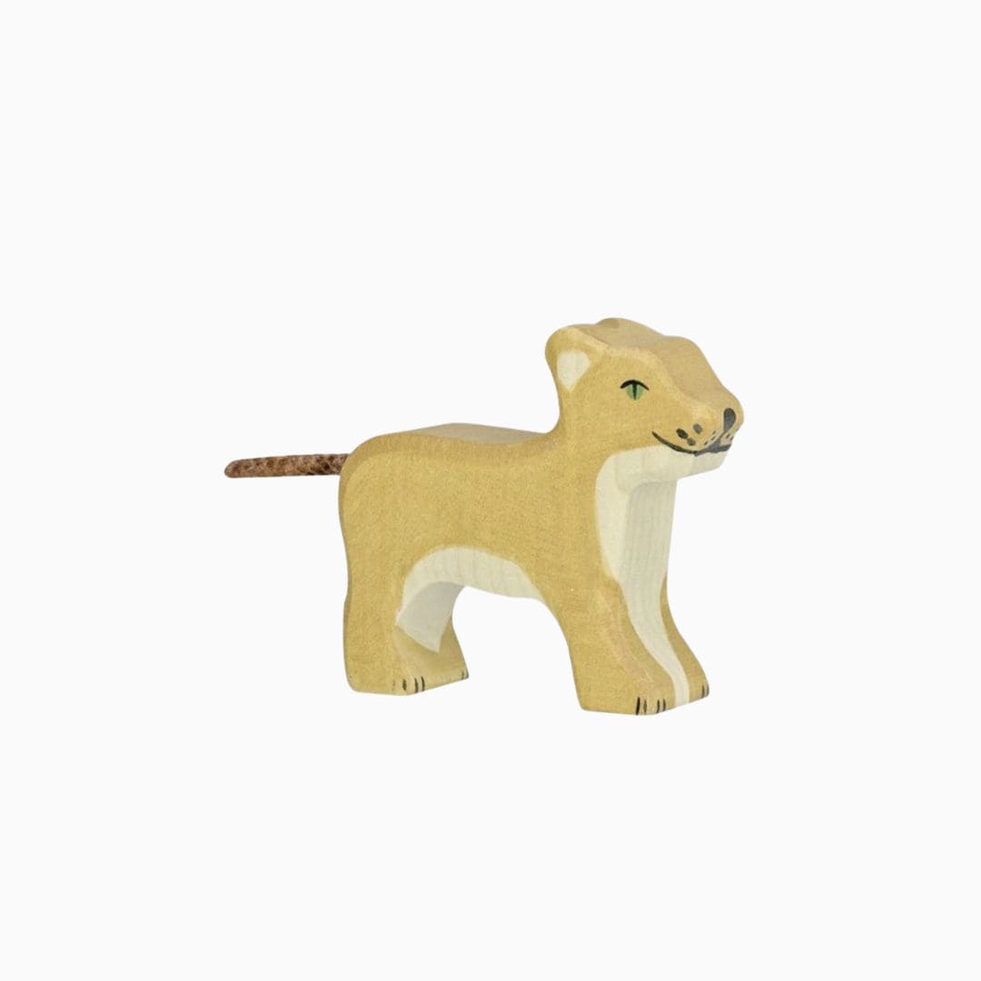 Holztiger houten leeuw klein 