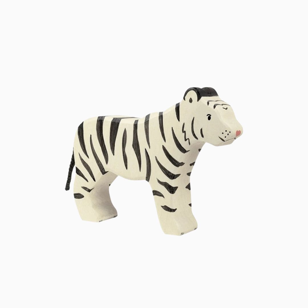 Holztiger witte tijger van hout