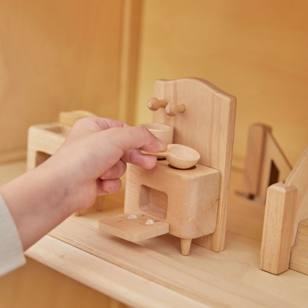PlanToys poppenhuismeubels hout