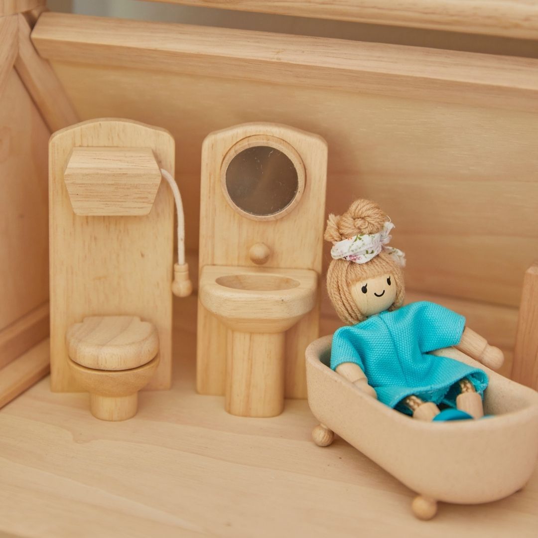 PlanToys poppenhuismeubels hout