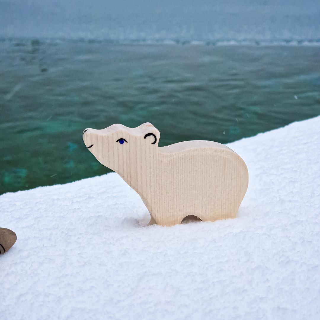 Houten ijsbeer van Holztiger