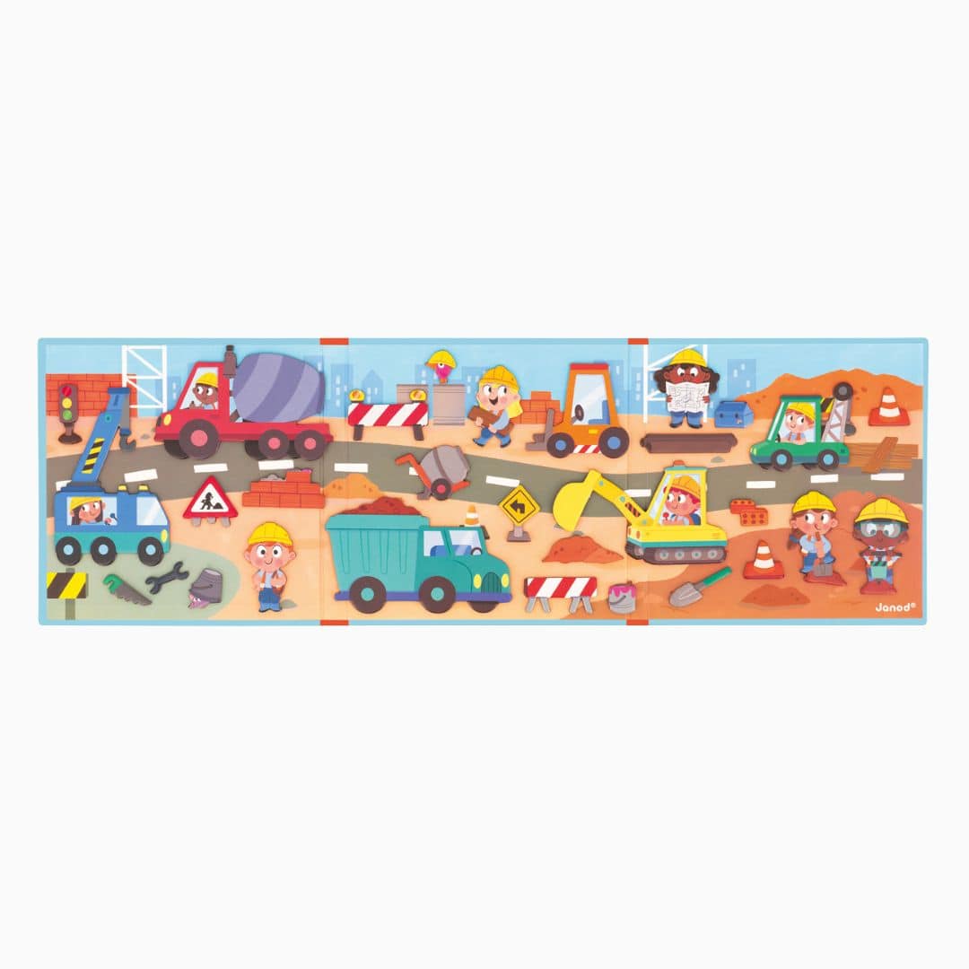 Janod magneet verhalen - bouwterrein