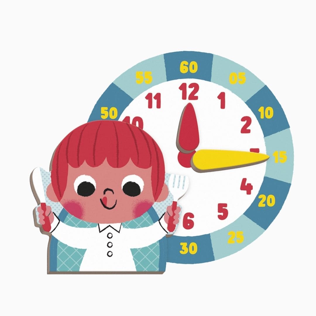 Janod magneetboek - klok kijken