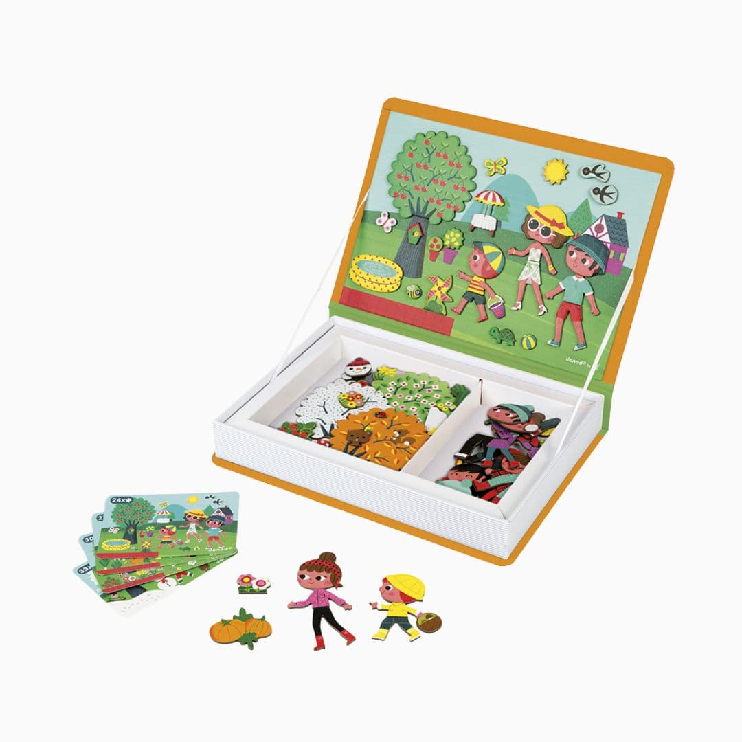 Janod magneetboek - vier seizoenen