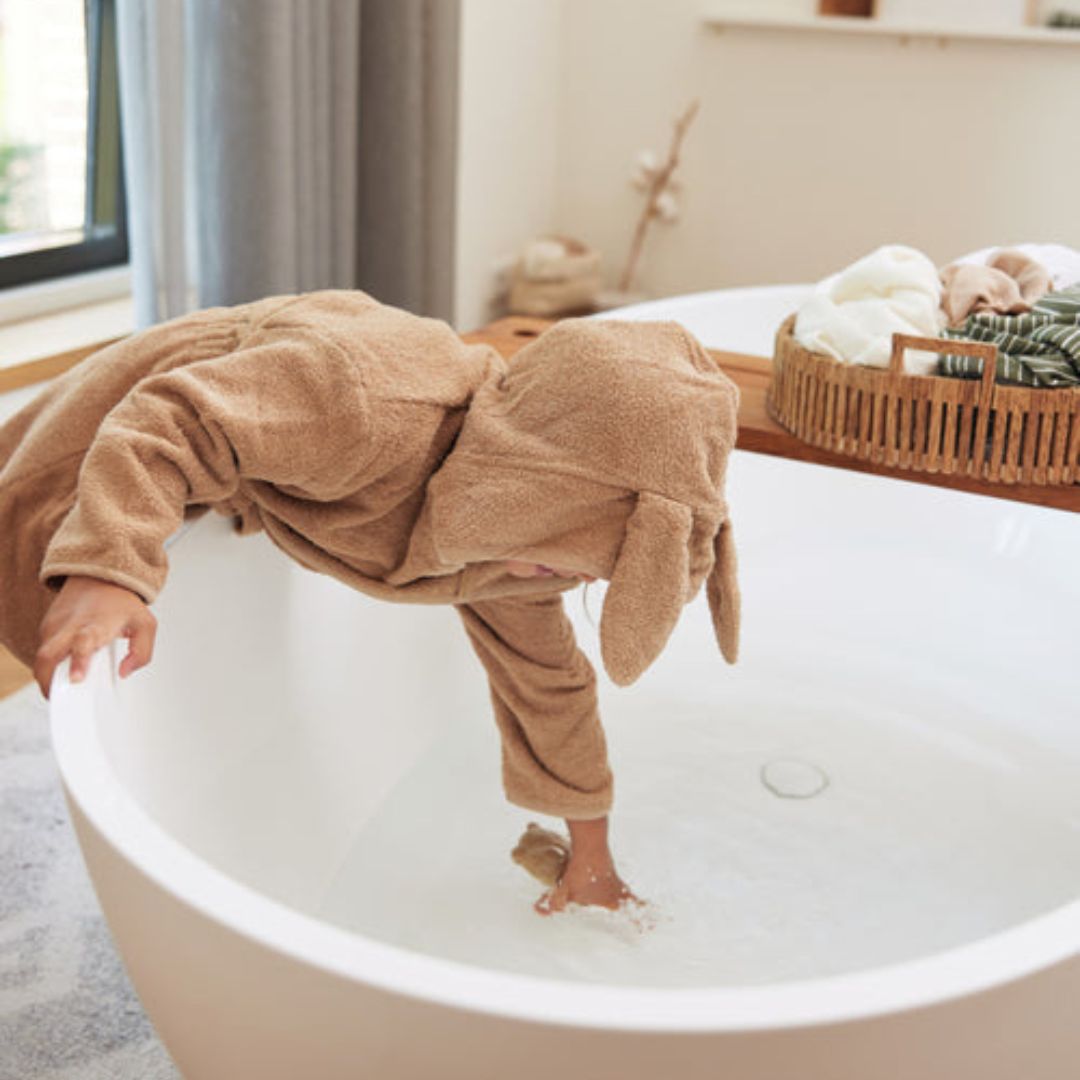 Jollein badstof badstof met capuchon in de kleur biscuit bruin