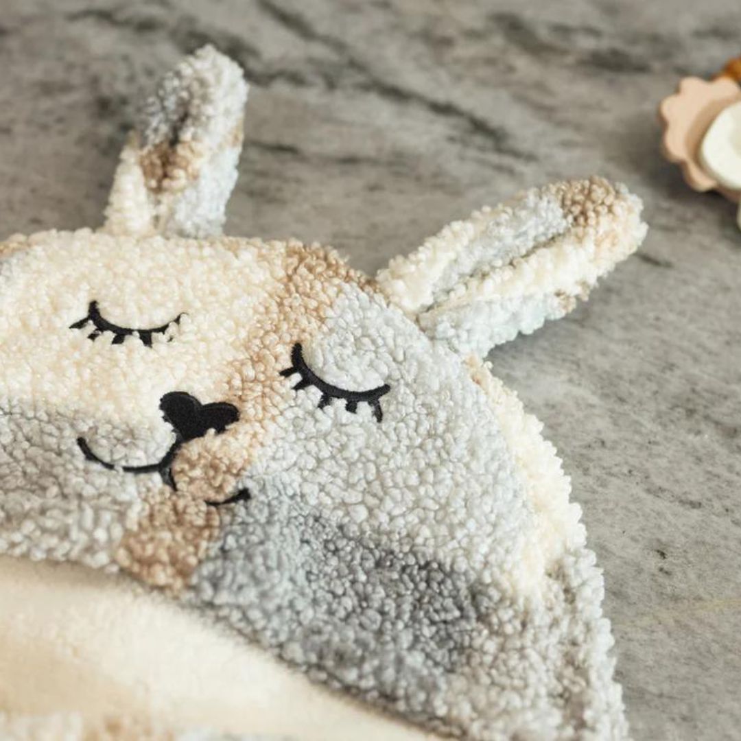 Jollein wikkeldeken bunny check - boucle