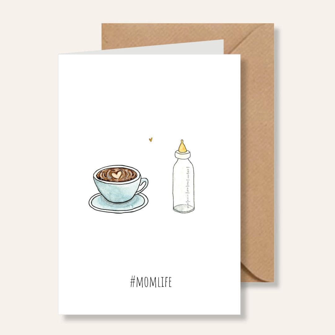 Juulz illustrations & design geboortekaartje - #momlife