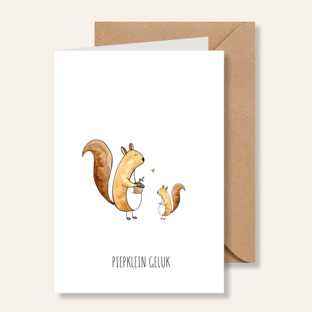 Juulz illustrations & design geboortekaartje - piepklein geluk