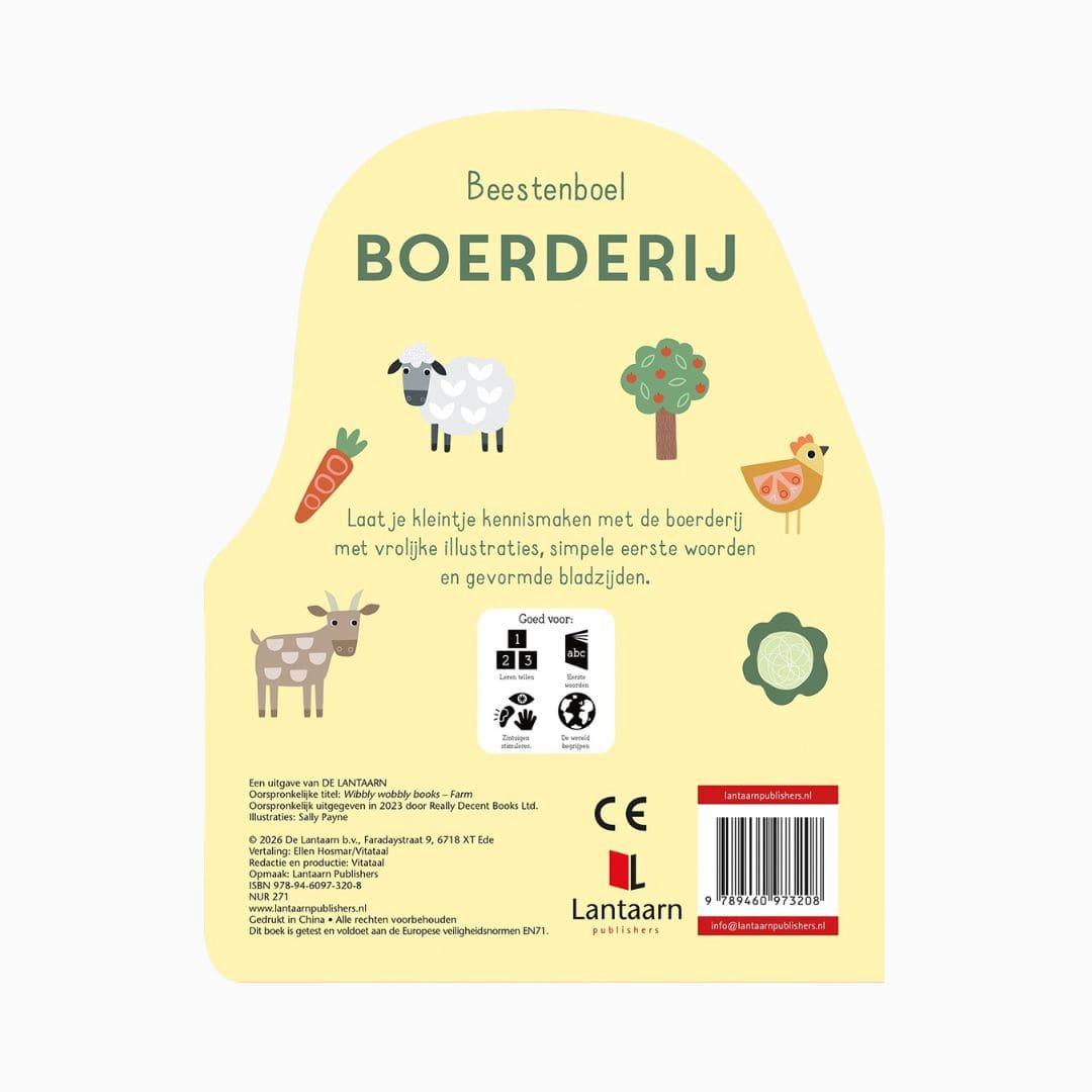 Lantaarn publishers kartonboek beestenboel in het thema boerderij