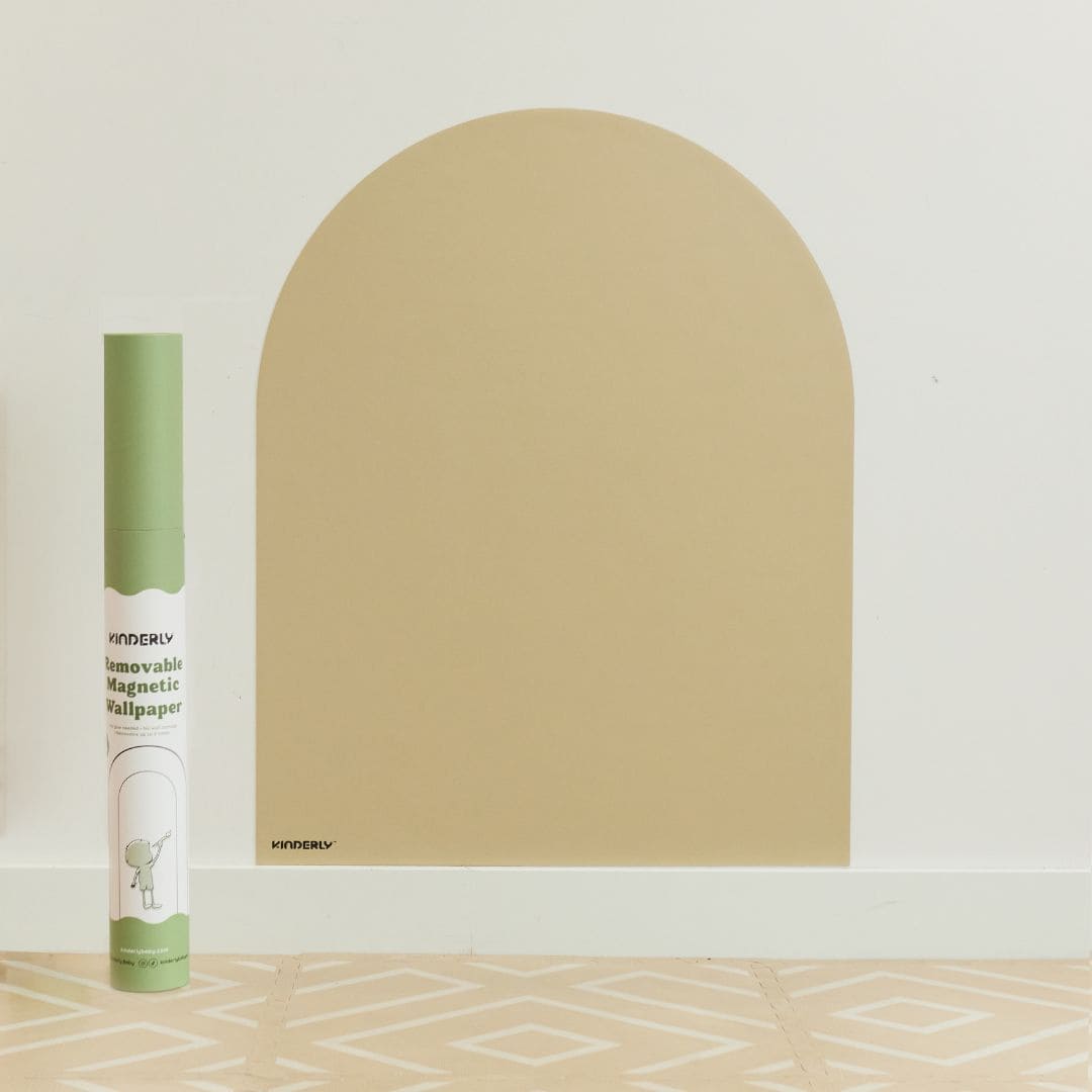 Kinderly magnetisch behang muursticker in de kleur beige