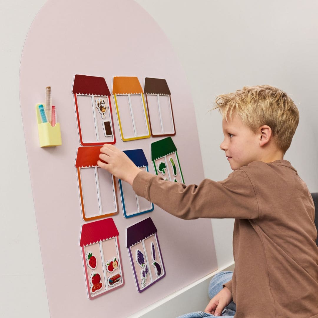 Kinderly magnetisch behang muursticker in de kleur roze