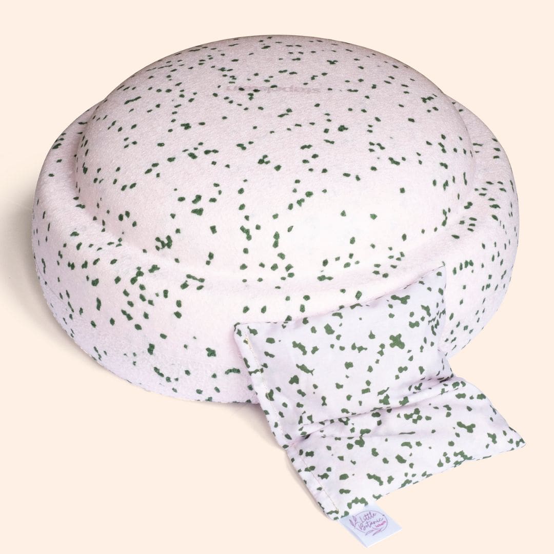 pittenzakje little botanic label blush dark green sprinkles