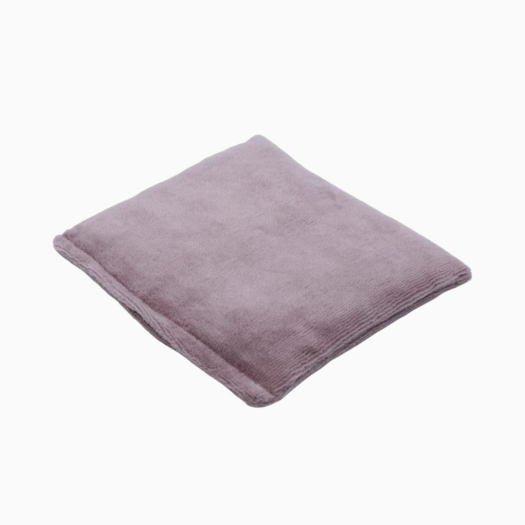 sensorisch pittenzakje van little botanic label van fluweel in de kleur mauve