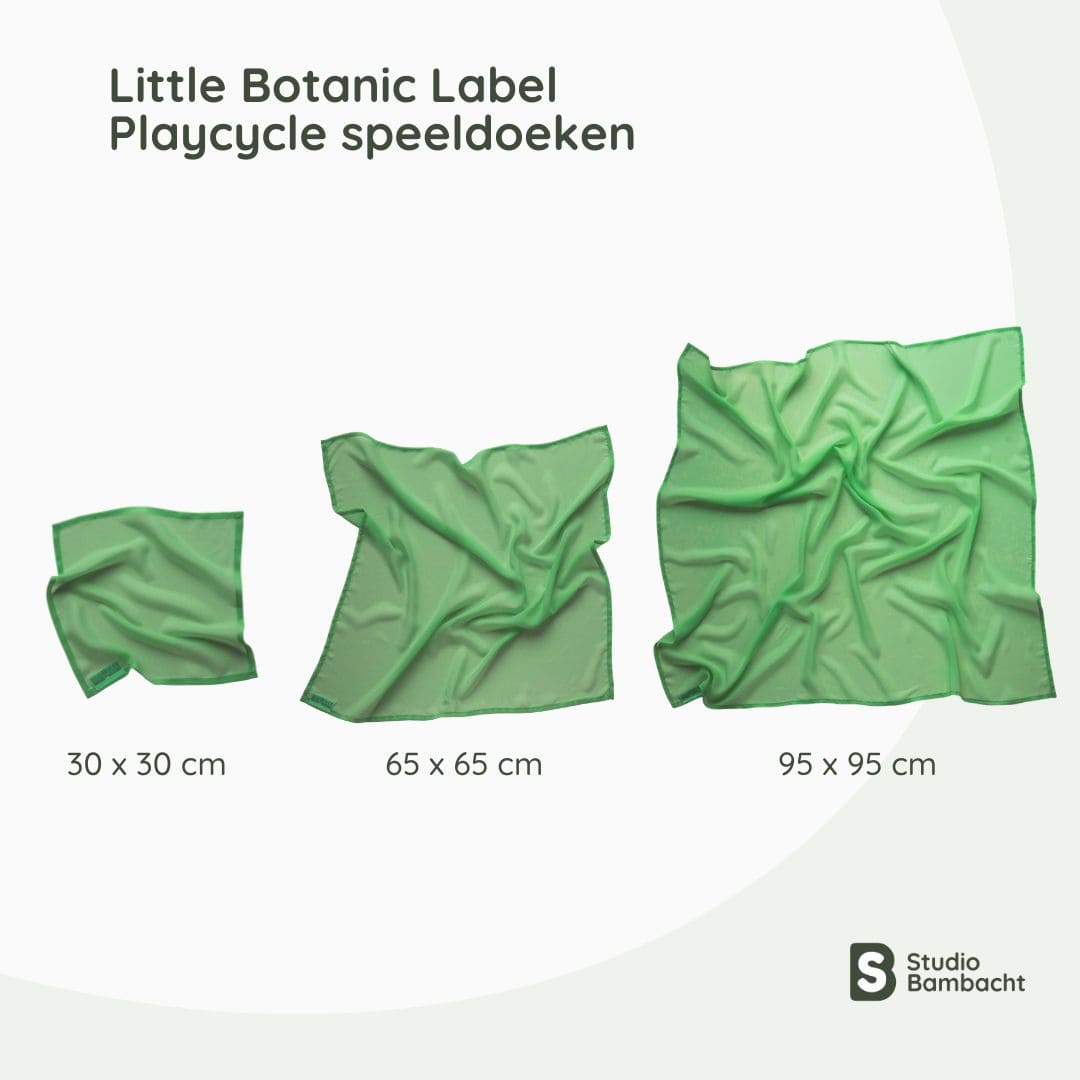 Little Botanic label playcycle speeldoek in de kleur lime groen