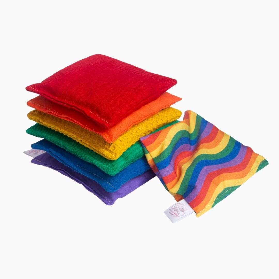 Grennn X Little Botanic Label pittenzakjes regenboog met waves set 