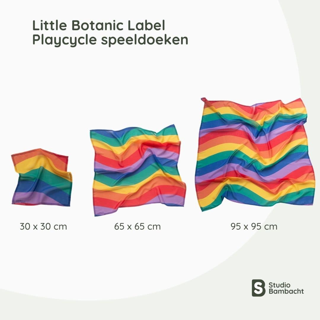 Little Botanic Label playcycle speeldoek regenboog waves