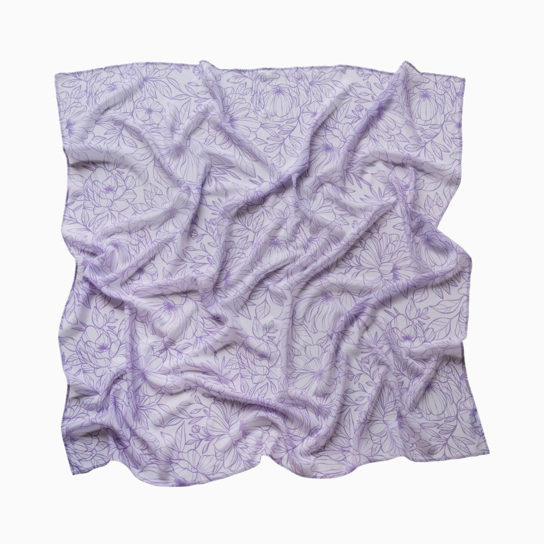 Little Botanic Label playcycle speeldoek met bloemenprint in de kleur lila